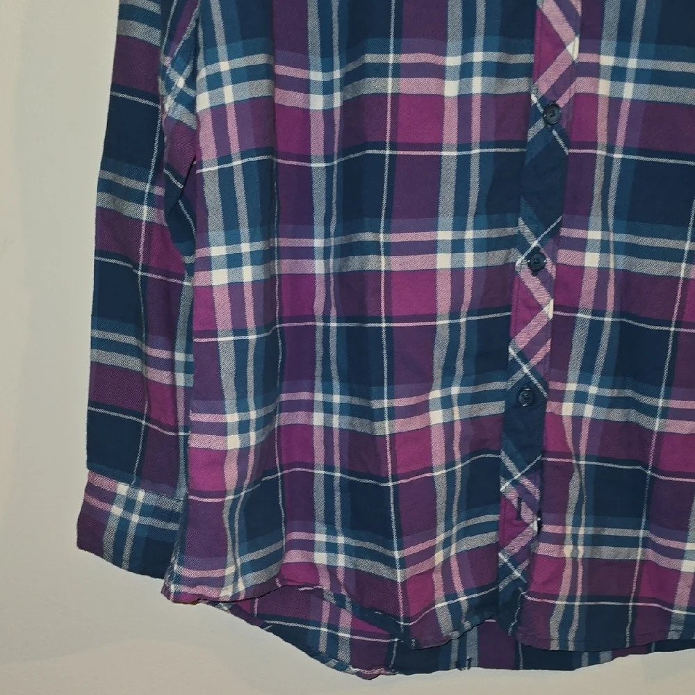 Tommy Hilfiger Plaid Button Down Shirt - Blue and Pink LOT-R1 - Picture 4 of 6